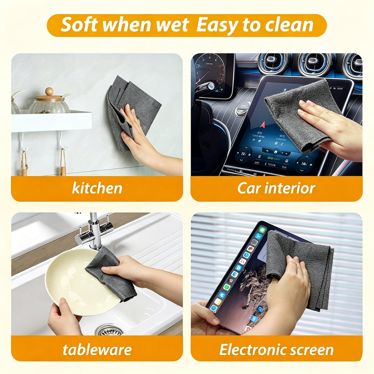 New Professional Magic Cleaning Cloth 5‑Pack