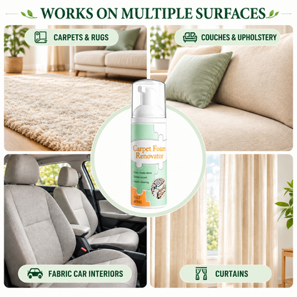 60ml Waterless Carpet Foam Stain Remover With Towel